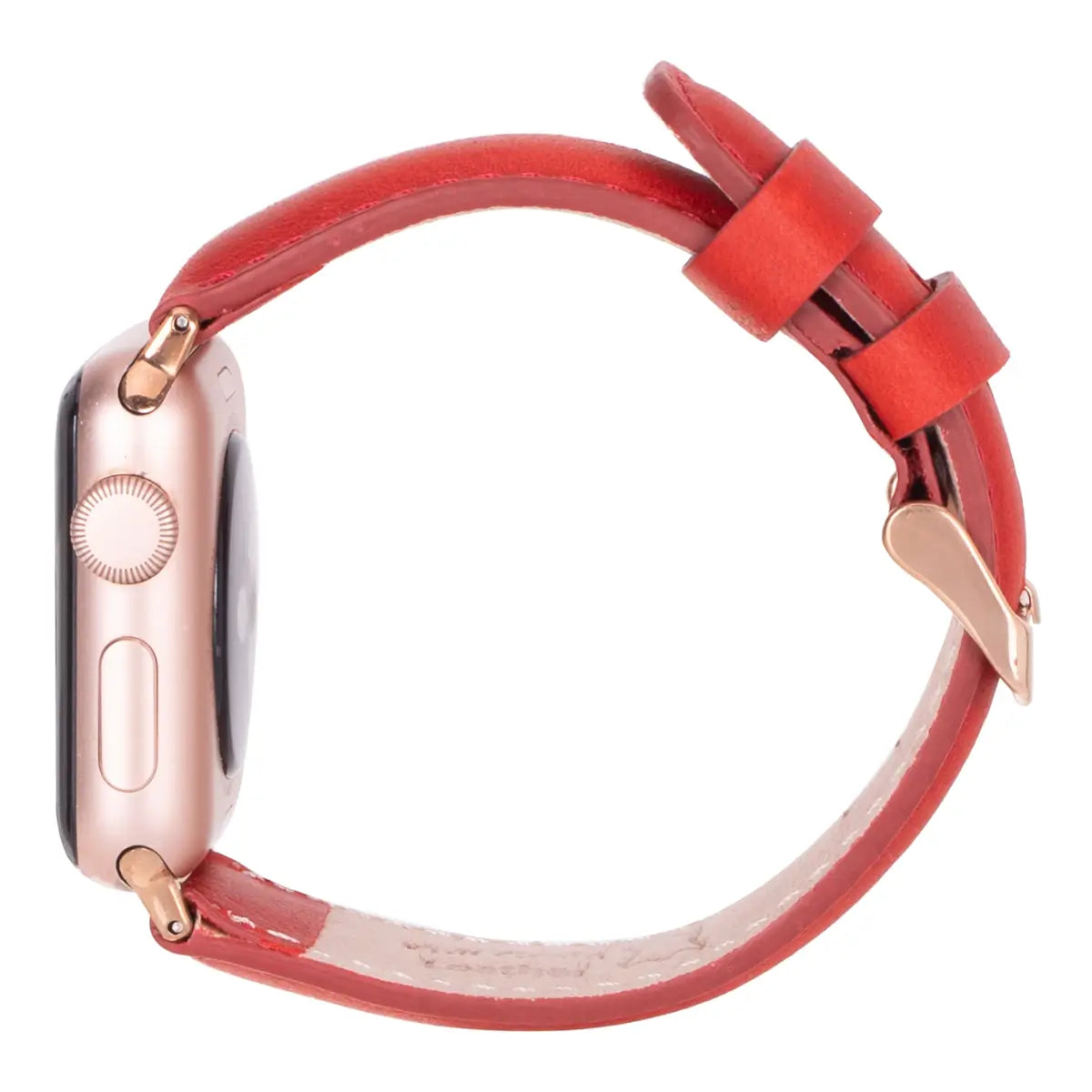 Premium Genuine Red Leather Apple Watch Band - Classic & Stylish for Men & Women - Perfect for Work, Gym & Everyday Wear