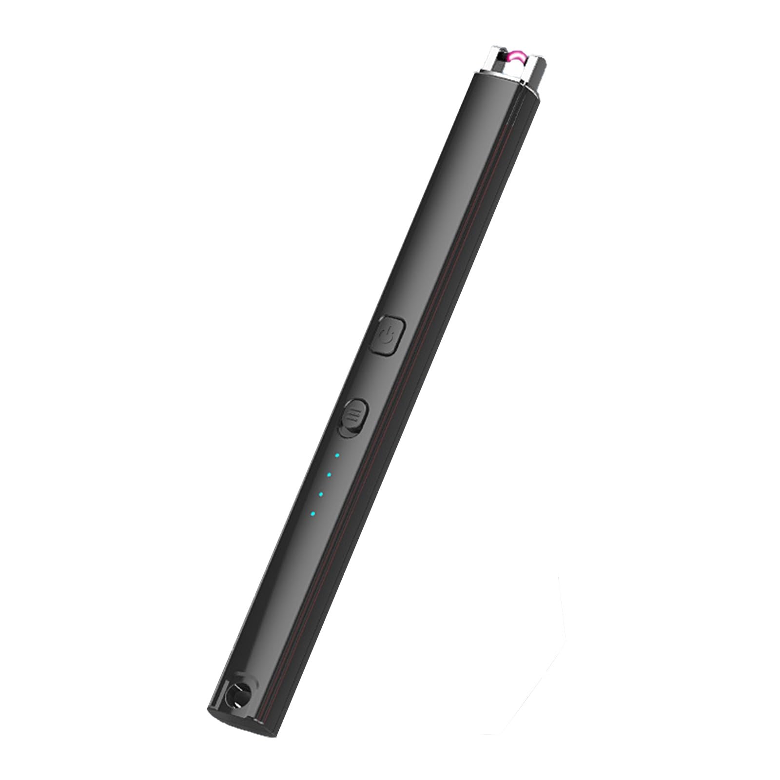 USB Rechargeable Arc Lighter - Black Windproof Candle Lighter for Candles, Grilling, Fireworks & Outdoor Use | Long Reach Electric Lighter for Home, Camping & Parties