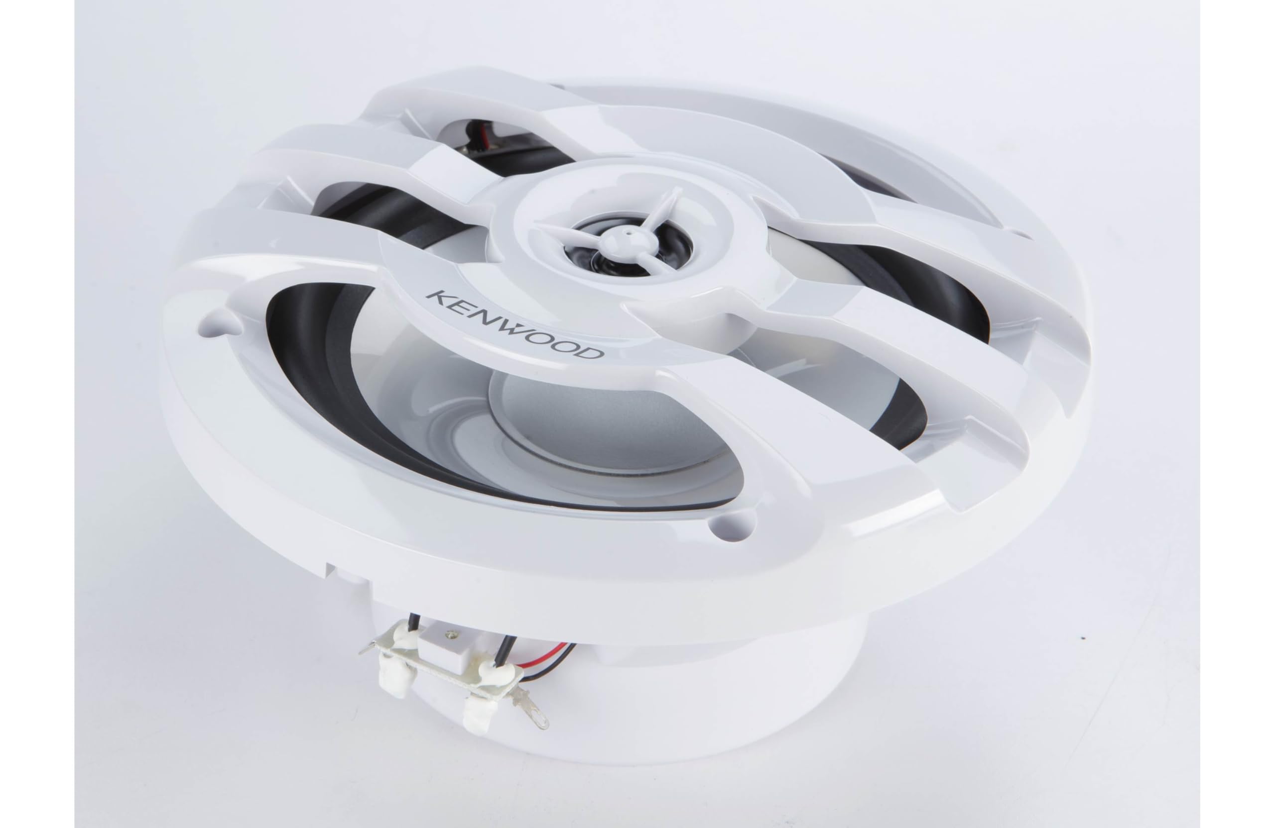 Kenwood KFC-1673MRWL 6.5 Inch 2-Way Marine Speakers with Grilles (Pair) - Waterproof Boat Speakers with Built-in White LED Lights for Marine Audio System | Perfect for Boats, Yachts & Outdoor Water Activities