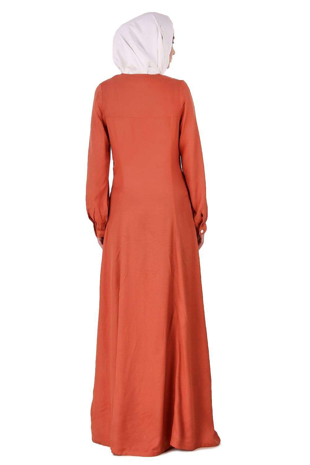 Embellished Yoke Formal Abaya Dress for Women - Elegant Islamic Prayer Gown - Perfect for Eid, Weddings & Special Occasions
