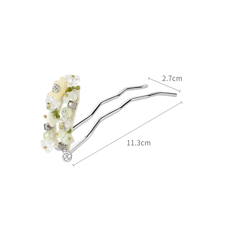 Elegant Jasmine Hair Stick for Women - Handmade Floral Hair Pin for Updos, Buns & Braids - Perfect for Weddings, Parties & Everyday Styling