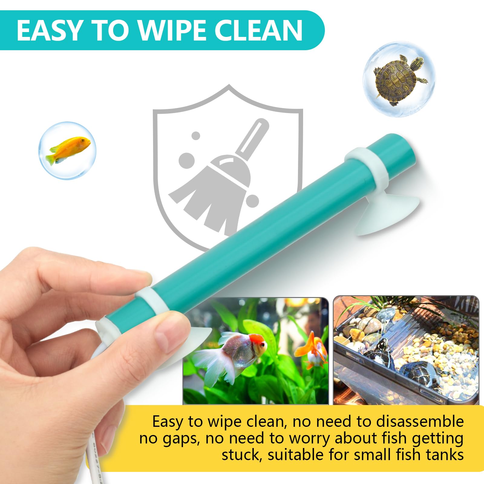 Hygger Mini Submersible Aquarium Heater with External Controller - 5 Temperature Settings (78℉-94℉) for Small Fish Tanks, Betta, Turtle & Freshwater Aquariums - Perfect for Home, Office & Pet Store Use