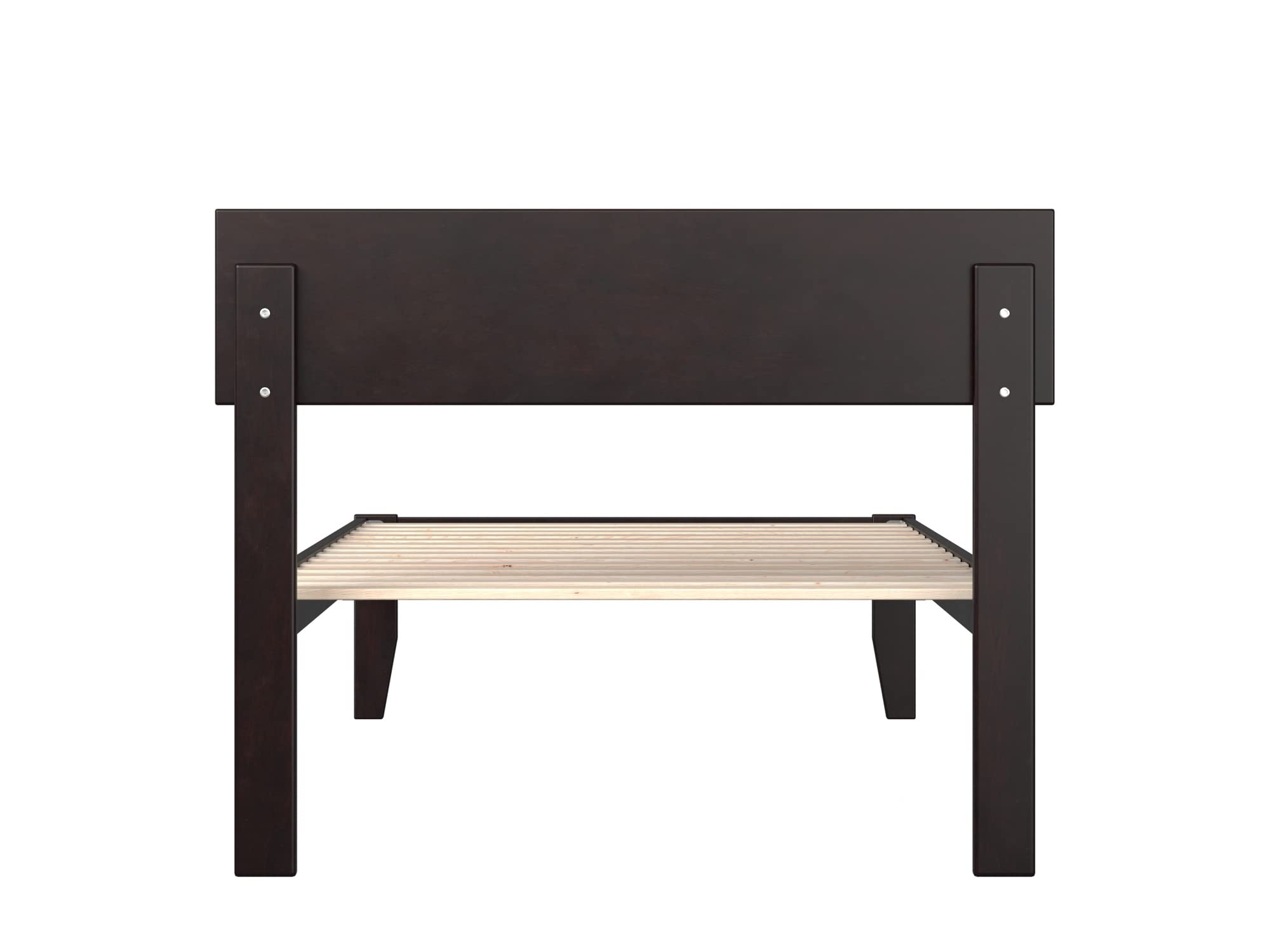 AFI Boston Twin XL Size Platform Bed Frame in Espresso Finish - Sturdy Wooden Bed Base with Underbed Storage Space | Perfect for Dorms, Small Bedrooms & Guest Rooms