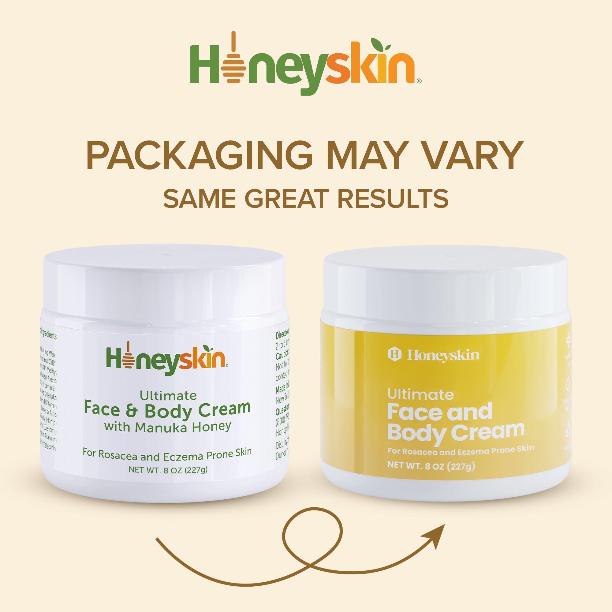 **Organic Manuka Honey & Coconut Oil Hydrating Face Moisturizer & Body Cream for Dry, Itchy Skin & Rosacea Treatment - Deep Nourishing Lotion for Extremely Dry Skin (8oz) - Perfect for Daily Skincare & Nighttime Hydration**