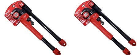 Milwaukee 48-22-7314 CHEATER Adjustable Pipe Wrench (2-Pack) - Heavy Duty Plumbing Tool for Pipe Fitting, Repair & Maintenance in Tight Spaces
