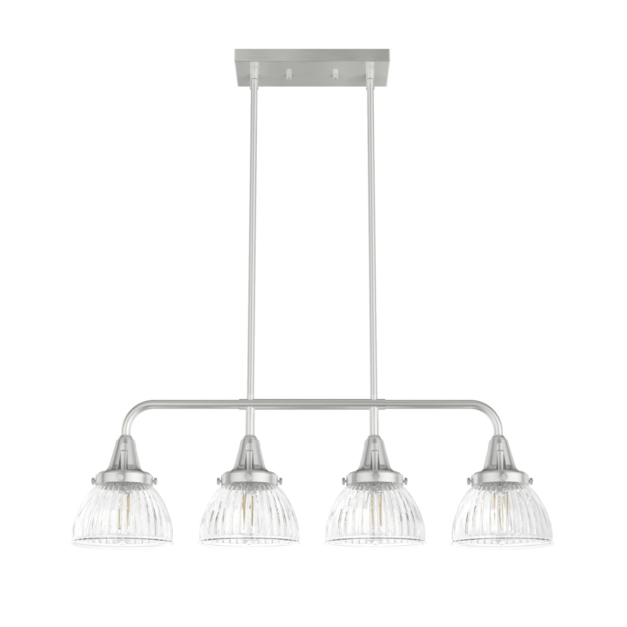 Hunter Fan Company 19326 Cypress Grove 5-Light Chandelier in Brushed Nickel - Elegant Ceiling Lighting Fixture for Dining Room, Bedroom, or Living Room Decor