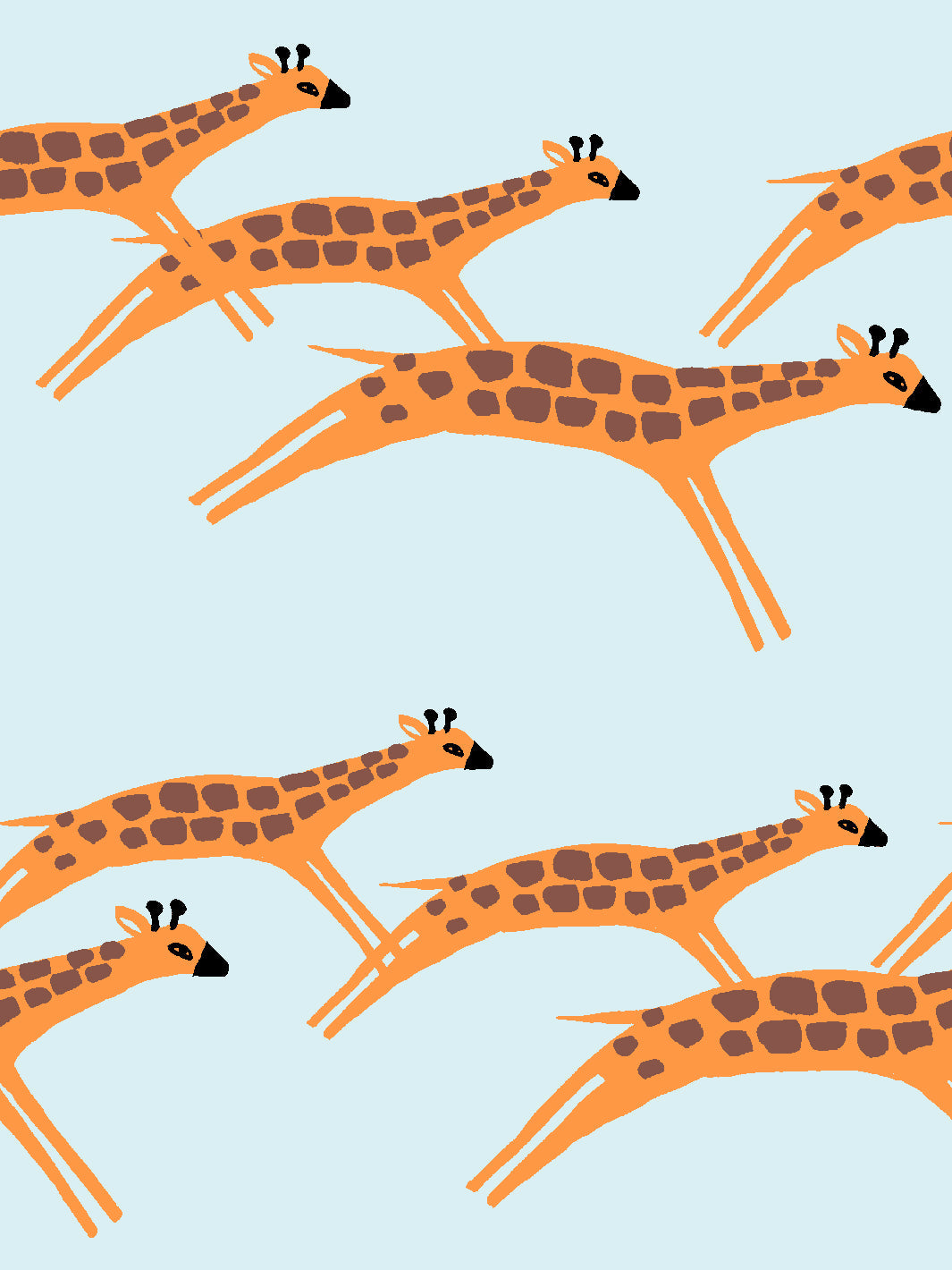 Galloping Giraffes Wallpaper by Tea Collection - Blue Sky Design | Nursery Decor, Kids Room Wallpaper, Playroom Accent Wall