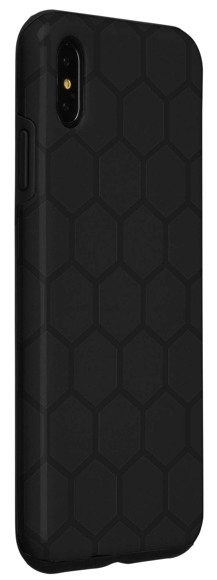 iPhone XS Max Case - Matte Black Honeycomb Hexagon Design, Shockproof & Scratch-Resistant Protective Cover - Perfect Gift for iPhone XS Max Users (Work, Travel, Outdoor Activities)
