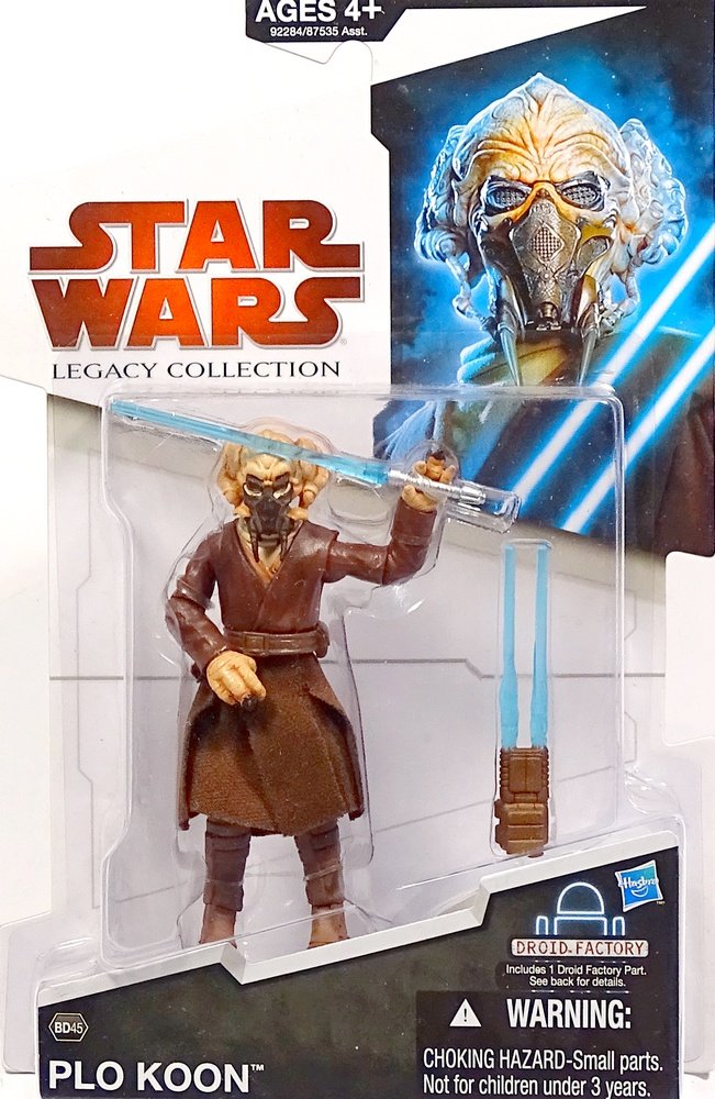 Star Wars Legacy Collection Build-A-Droid Plo Koon Action Figure with Removable Face Mask - 2009 Limited Edition Collectible for Display & Play