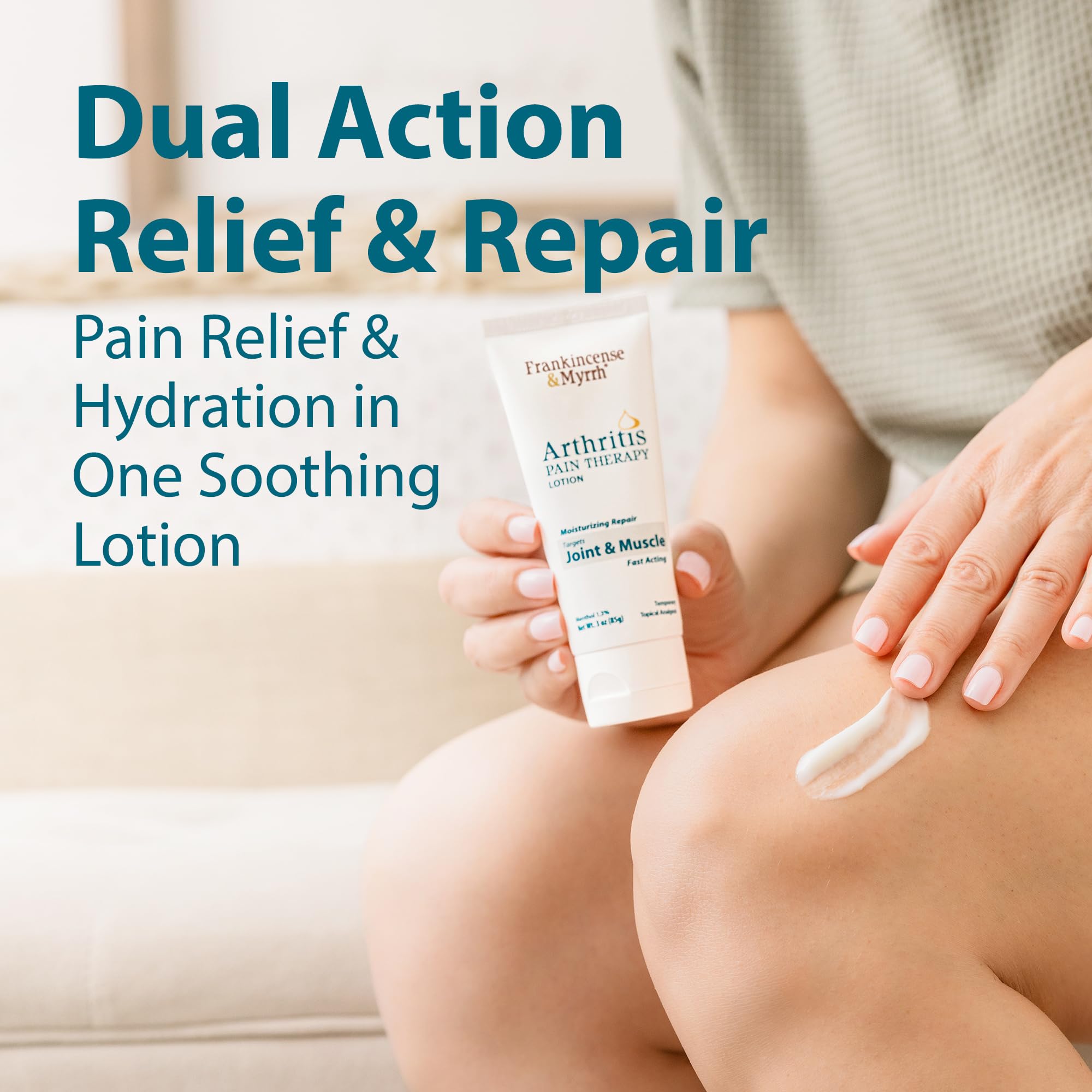 Frankincense and Myrrh Arthritis Pain Relief Cream - 3 Oz (2 Pack) | Natural Topical Pain Relief for Joints, Knees, Back, Neck & Hands | Hydrating Skin Repair Lotion for Sciatica & Muscle Discomfort | Perfect for Daily Use, Post-Workout Recovery & Chronic Pain Management