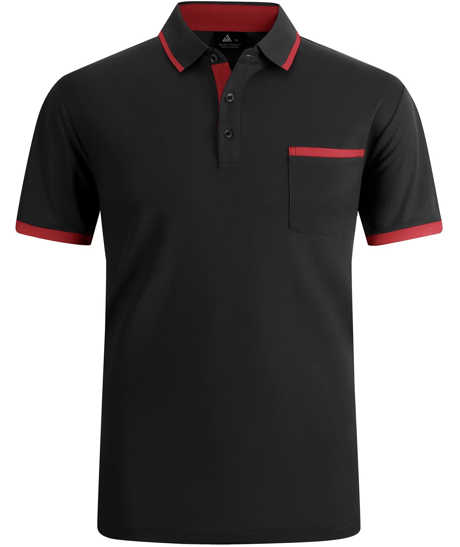 SWISSWELL Men's Moisture Wicking Polo Shirts - Breathable Mesh Tennis & Golf Shirts - Quick Dry Activewear for Sports, Workout & Casual Wear
