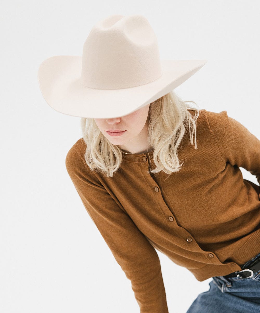 Teddy Cattleman Cowboy Hat for Men & Women - Western Style Felt Cowboy Hat with Adjustable Chin Strap - Perfect for Rodeo, Country Music Festivals & Outdoor Adventures