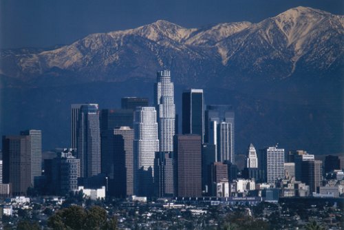 Los Angeles Skyline Poster 24x36 - Premium Cityscape Wall Art for Home & Office Decor | Hot Stuff Enterprise Z007-NA
