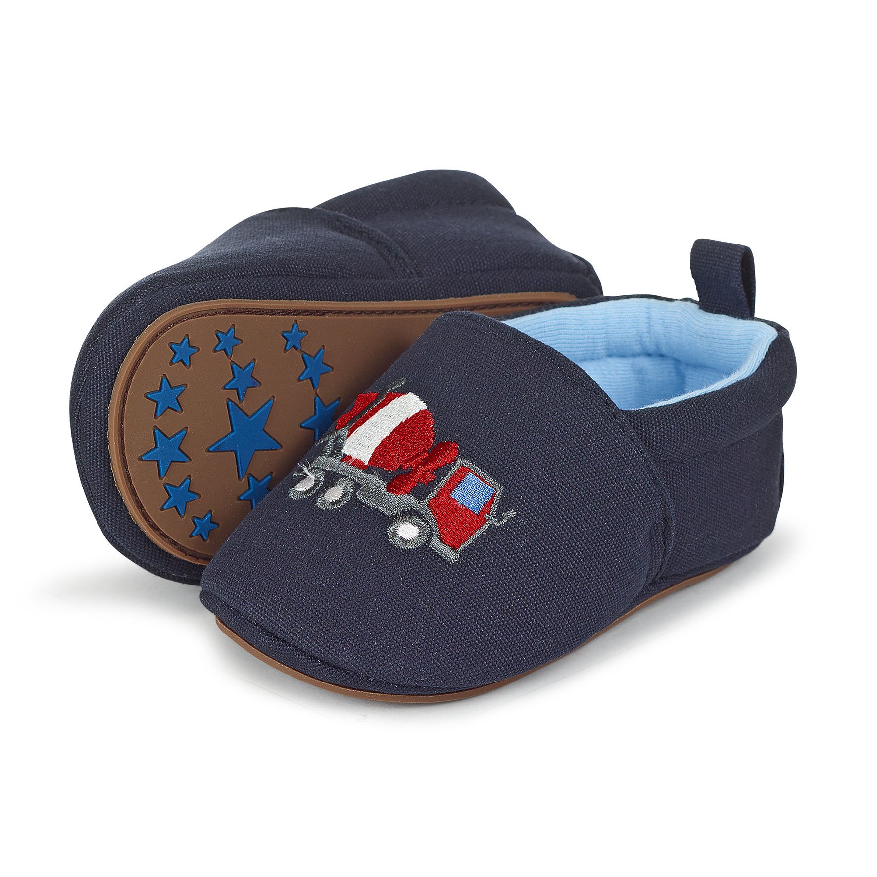 Soft Non-Slip Baby Boys Walking Slippers - Comfortable First Walkers Shoes for Toddlers 12-24 Months (Ideal for Indoor Play & Early Steps)