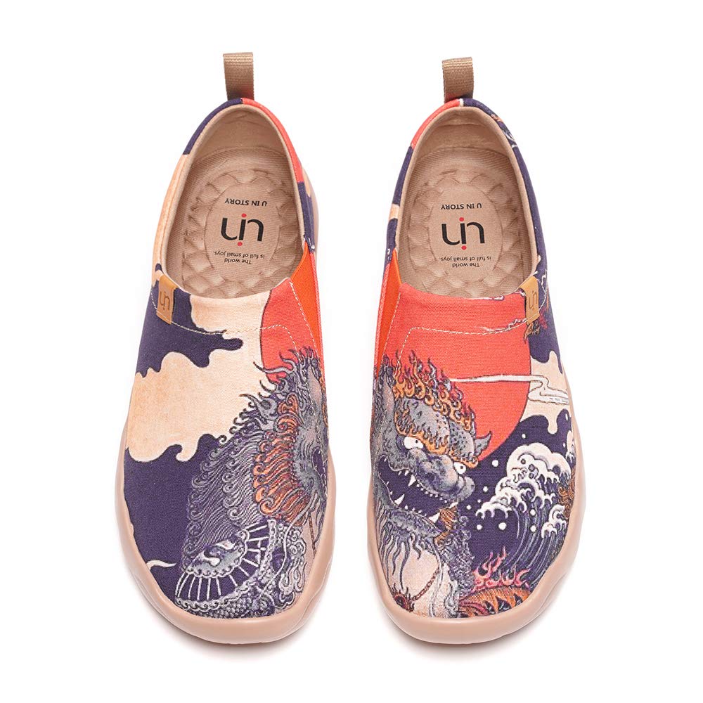 UIN Men's Art Design Slip-On Loafers - Lightweight Comfortable Travel Shoes for Walking, Casual Wear & Fashion Sneakers | Perfect for Daily Commute, Vacations & Outdoor Activities