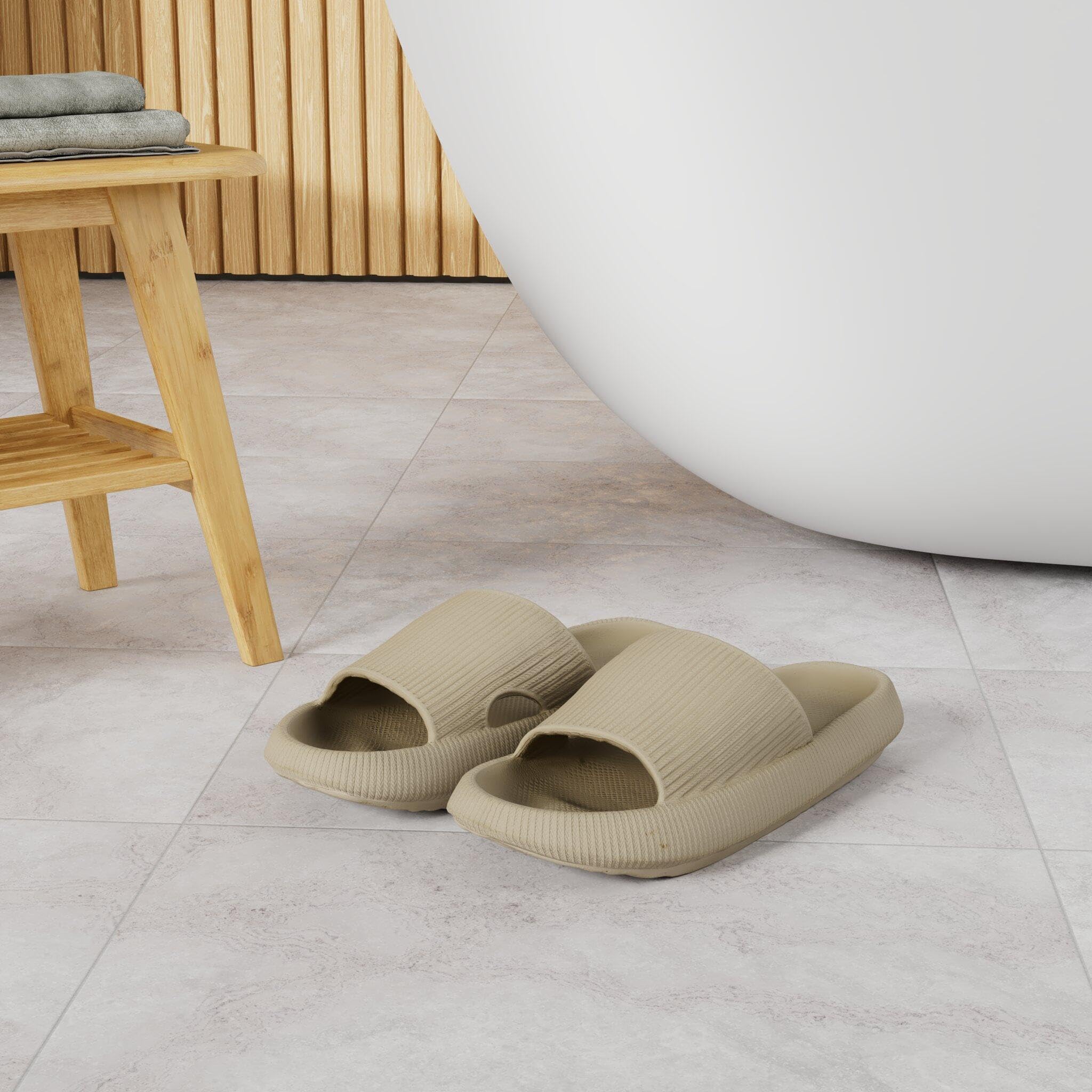 Cloud Slippers for Women and Men - Ultra Soft Pillow Slippers with Non-Slip Sole | Shower Slides & Bathroom Sandals | Thick Cushioned Comfort for Home, Spa, and Indoor Use