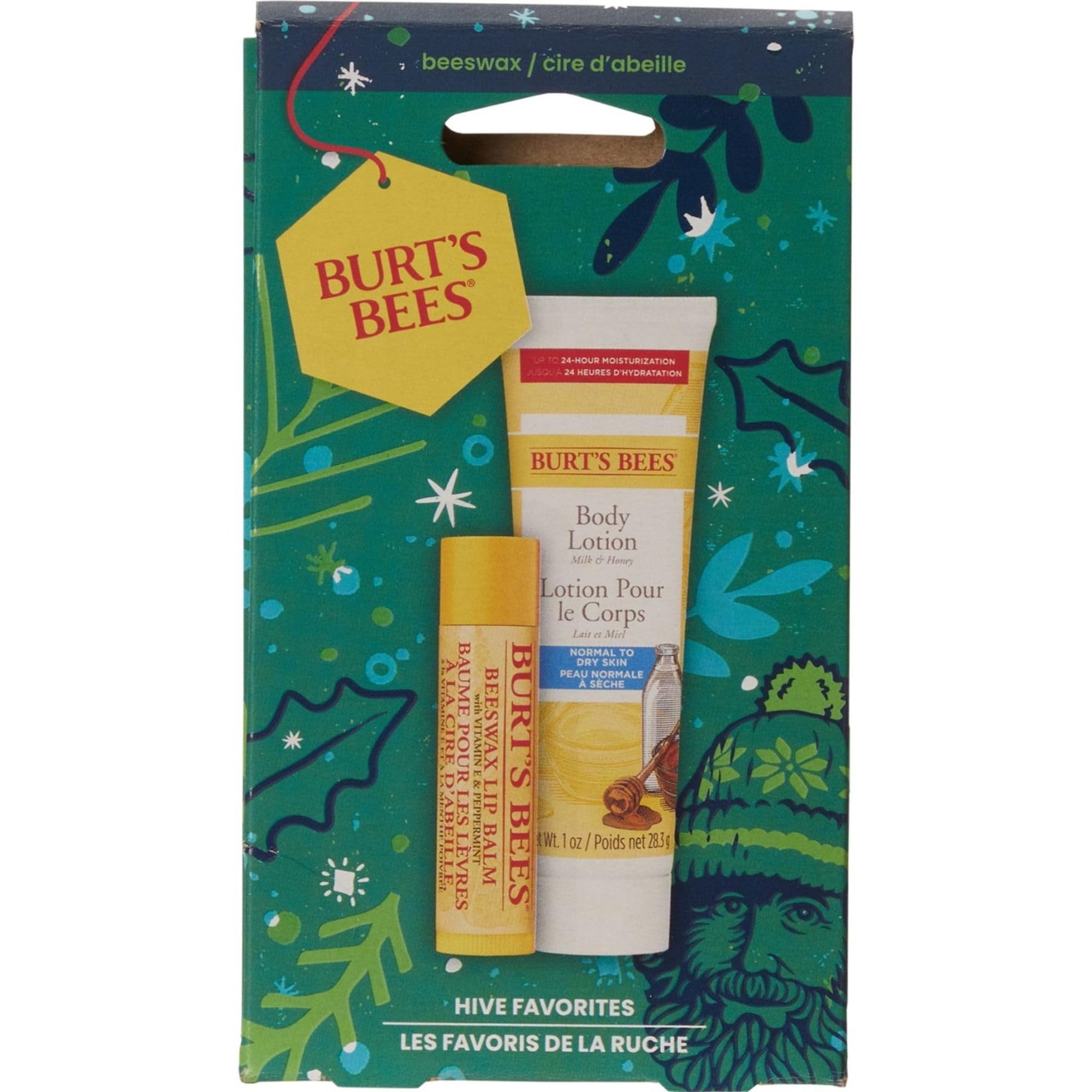 Natural Beeswax Lip Balm & Honey Milk Body Lotion Gift Set - Organic, Cruelty-Free Skincare Duo for Dry Lips & Sensitive Skin - Perfect for Daily Hydration, Travel & Gifting