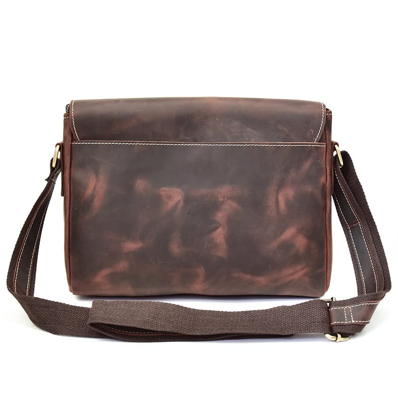 Premium Genuine Cow Leather Men's Shoulder Bag - Luxury Business Briefcase & Laptop Messenger Bag for Professionals | Office, Work, Travel & Daily Commute