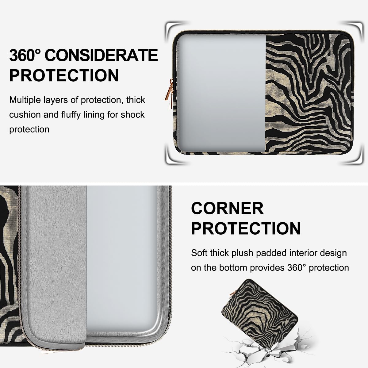 ARVOK 15-16 Inch Water-Resistant Laptop Sleeve Case for MacBook Pro 15/16, HP, Dell, Lenovo, Asus, Acer & Samsung - Includes Extra Storage Bag - Perfect for Office, Travel & School Use