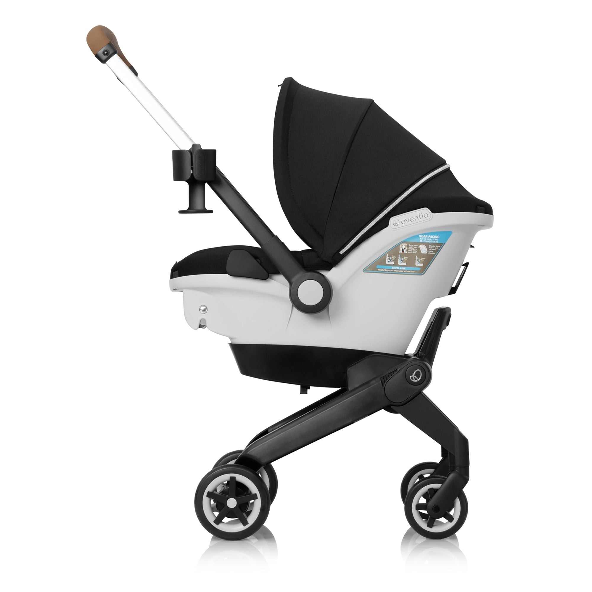 Evenflo Gold Shyft Dual Ride Infant Car Seat & Stroller Travel System - Lightweight Baby Carrier for Newborns to Toddlers | Perfect for Air Travel, Shopping & Daily Walks