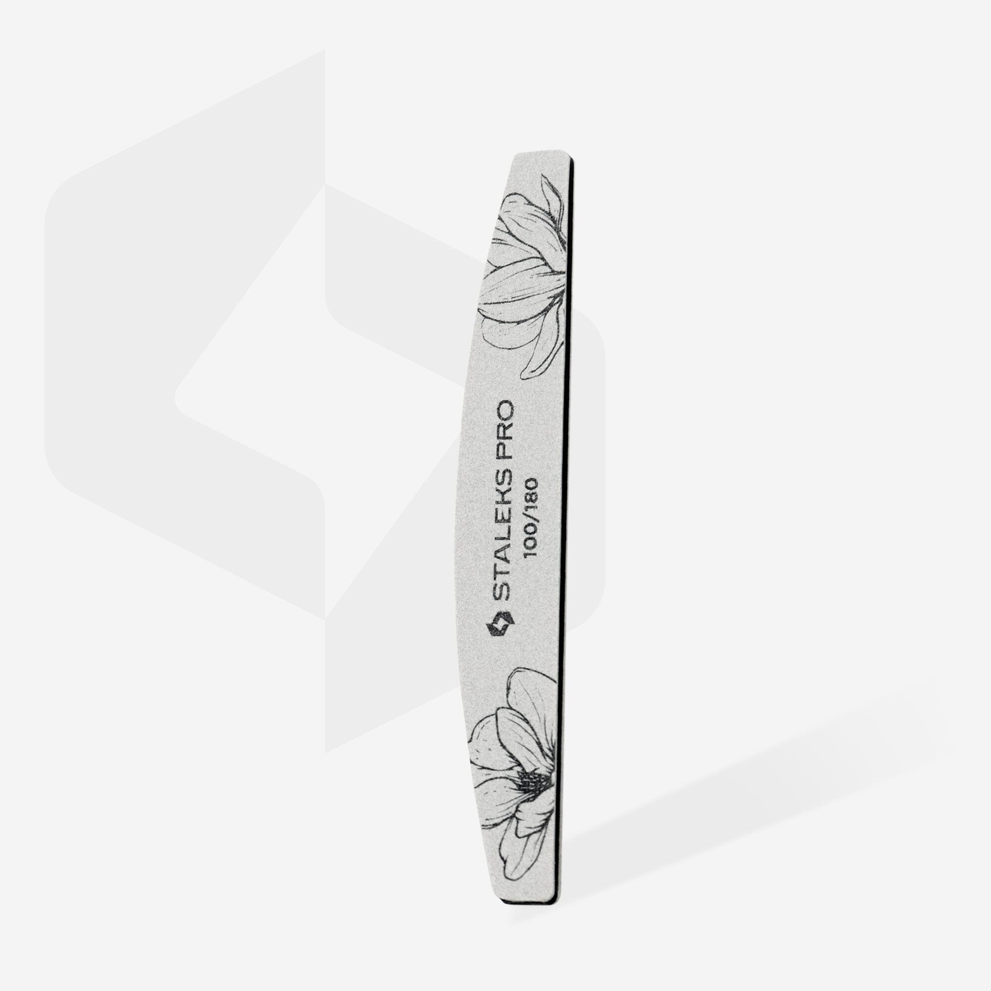 Staleks Professional Crescent Mineral Nail Files - 40 Pack, 100/180 Grit for Strong & Natural Nails - Perfect for Salons, Home Manicures & Nail Care Kits