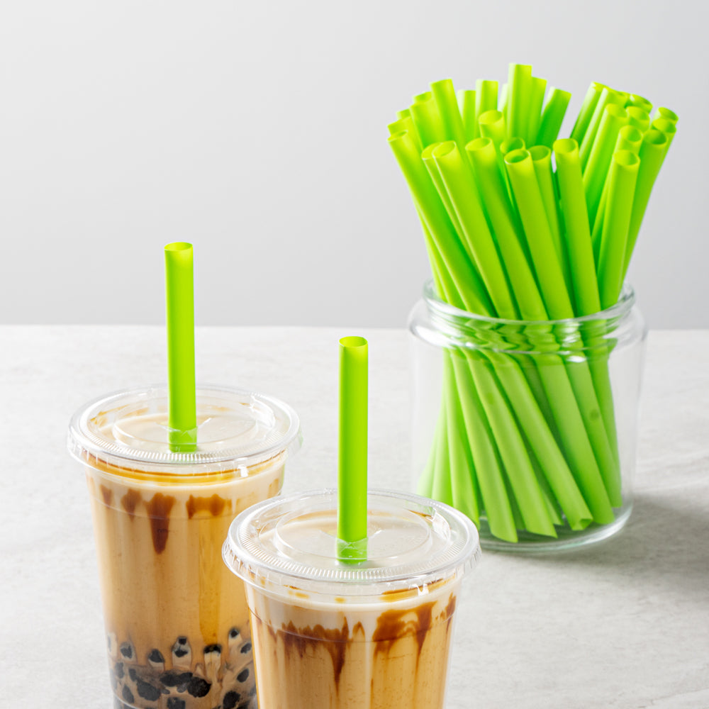 Eco-Friendly Compostable PLA/PBAT Plastic Boba Straws - 2000 Count Box | Biodegradable Drinking Straws for Bubble Tea, Smoothies, and Cold Beverages | Sustainable Alternative to Plastic Straws