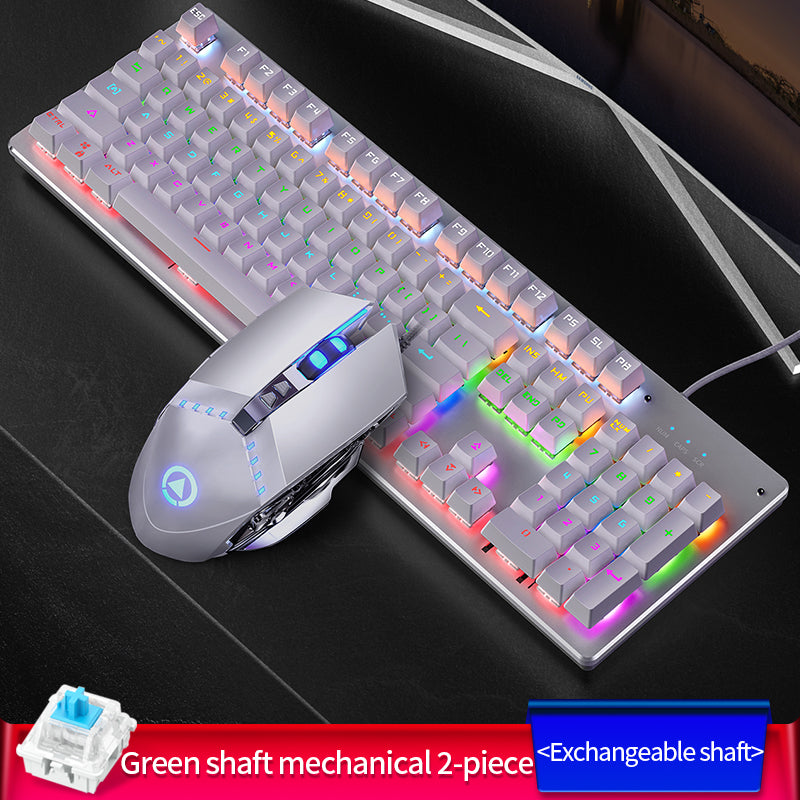Professional RGB Backlit USB 2.0 Mechanical Gaming Keyboard with 4 Adjustable DPI Mouse - 104 Keys, CE Certified (ZK 4) - Perfect for PC Gaming, Office Work & Streaming Setups