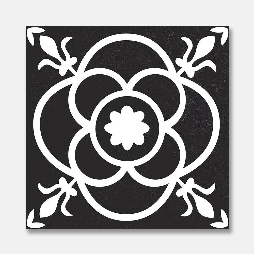 Premium Somerset Kelso Encaustic Look 200x200 Matt Tile - Vintage Style Ceramic Floor & Wall Tiles for Bathroom, Kitchen, and Living Room Decoration