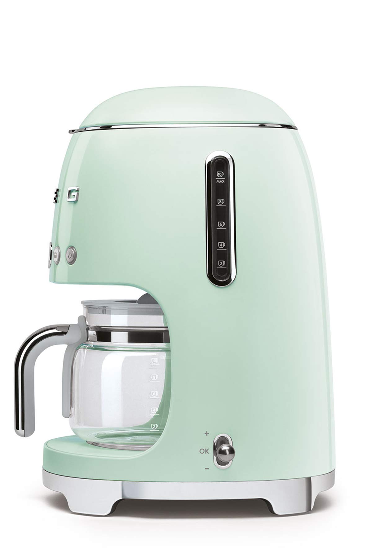 Smeg Retro Style Light Green Filter Coffee Machine - Premium Home & Office Coffee Maker for Espresso & Drip Coffee - Perfect for Kitchen, Office & Gifting