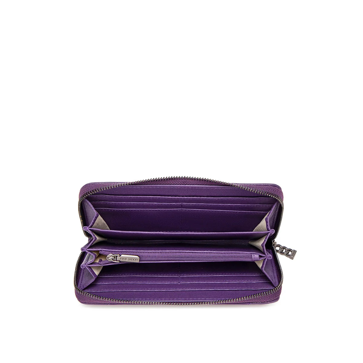 Mae Zip Wallet Bag in Plum Pebbled Leather - Stylish Crossbody Purse for Women, Perfect for Travel, Shopping & Everyday Use