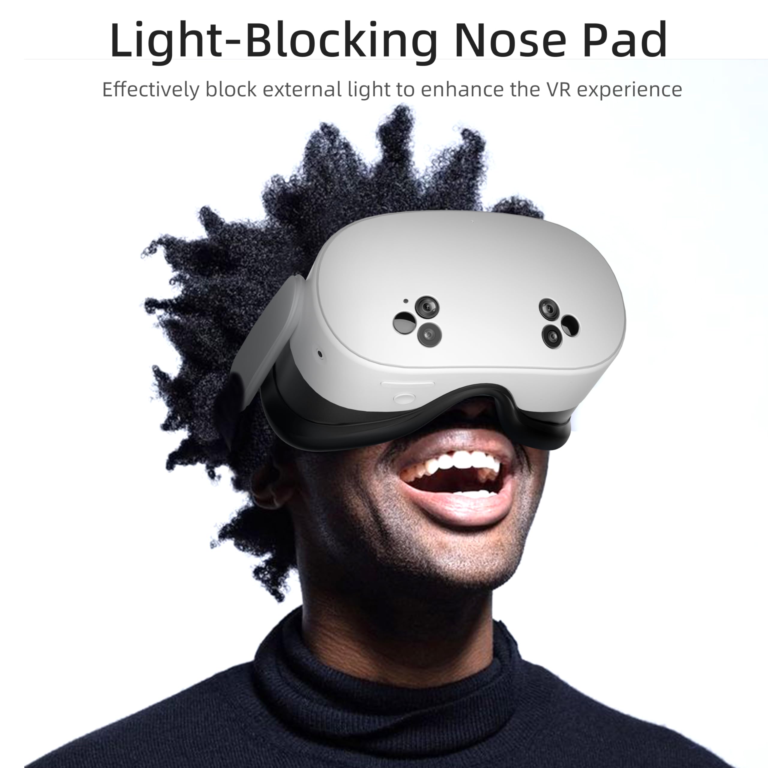 APEXINNO Silicone Face Pad Cover for Meta Quest 3S & Oculus Quest 3S VR Headset - Soft, Durable, Washable Face Cushion with Anti-Leakage Nose Pad | Comfortable VR Gaming Accessories for Long Play Sessions