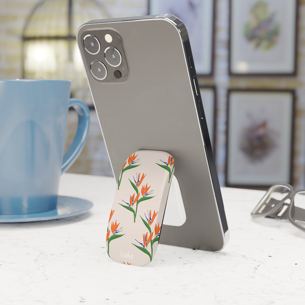 Stunning Bird of Paradise Phone Grip - Non-Slip Phone Holder with Adhesive Back - Perfect for iPhone, Samsung & Smartphones - Great for Travel, Commuting & Outdoor Activities