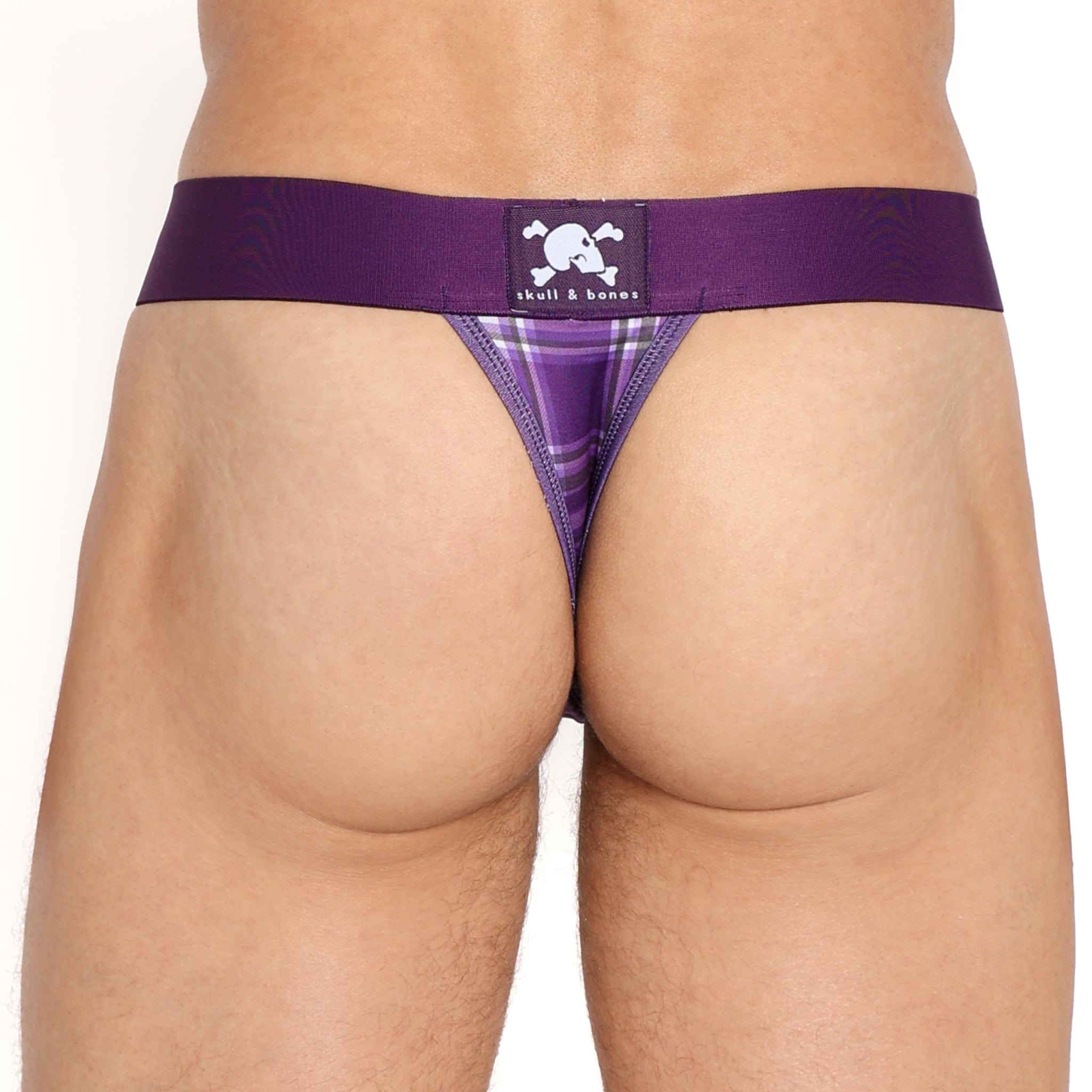 Stylish Purple Tartan Plaid Thong - Comfortable & Sexy Women's Underwear for Everyday Wear or Special Occasions