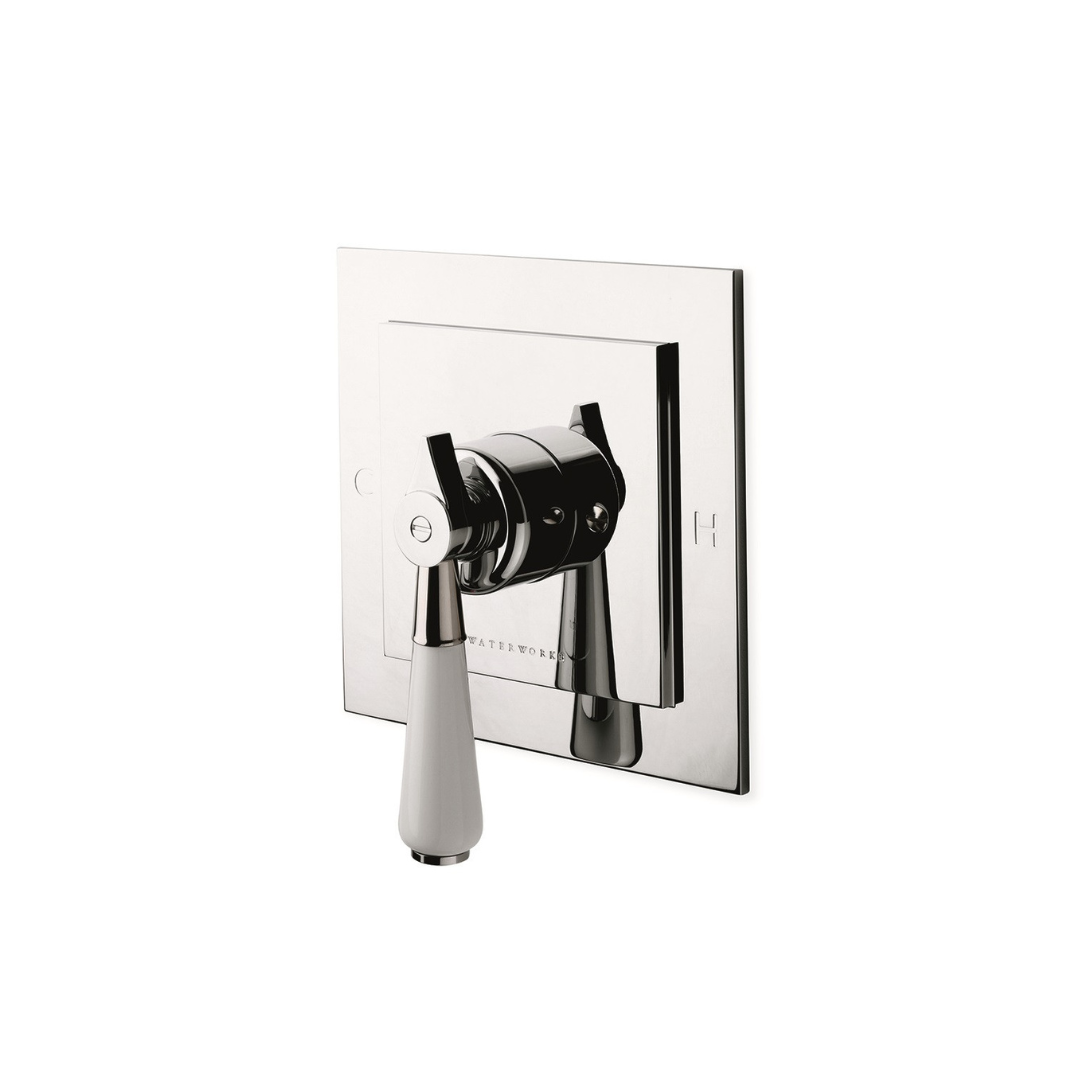 Universal Square Pressure Balance Shower Valve with Diverter - Nickel Finish for Bathroom & Shower Installation | Perfect for Modern Home Renovations
