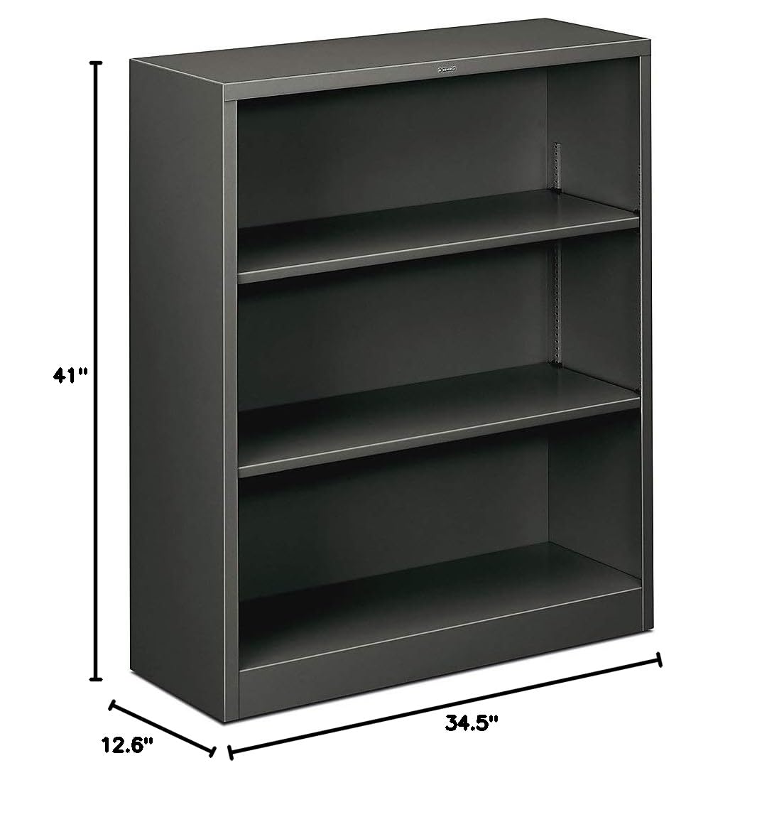 HON Brigade 3-Shelf Steel Bookcase - Heavy Duty Metal Bookshelf for Office, Home & Library - Space Saving Storage Solution for Books, Files & Decor