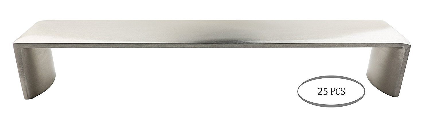 Piatto 6 1/8 Inch Cabinet Hardware Pulls - Matte Black Drawer Handles for Kitchen Cabinets, Dressers & Furniture - Easy Installation Hole Center Design