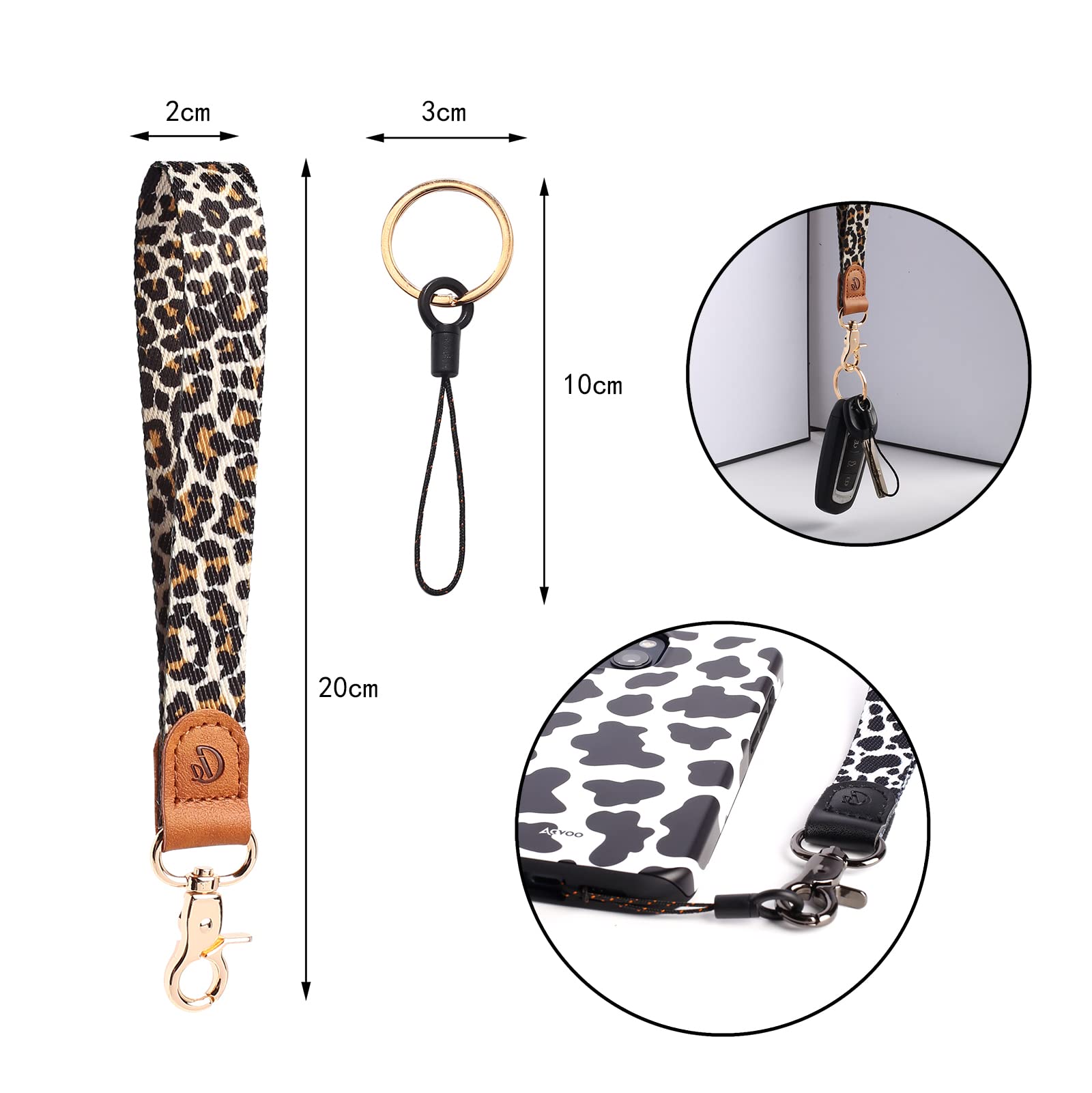 Durable Wristlet Keychain with Adjustable Lanyard - Hands-Free Key Holder & Phone Strap for Keys, ID Cards, Essentials - Perfect for Work, Travel, Gym, Hiking, Shopping, Commuting, Office & Outdoor Activities - Ideal for Concerts, Running Errands, Grocery Shopping, Dog Walking & Airport Security