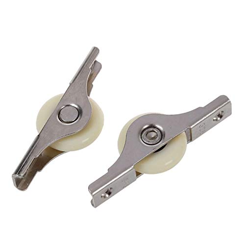6Pcs White Nylon Sliding Window Roller Pulley Wheels - 62mm Length for Smooth Door & Window Operation - Perfect for Home, Office & DIY Projects