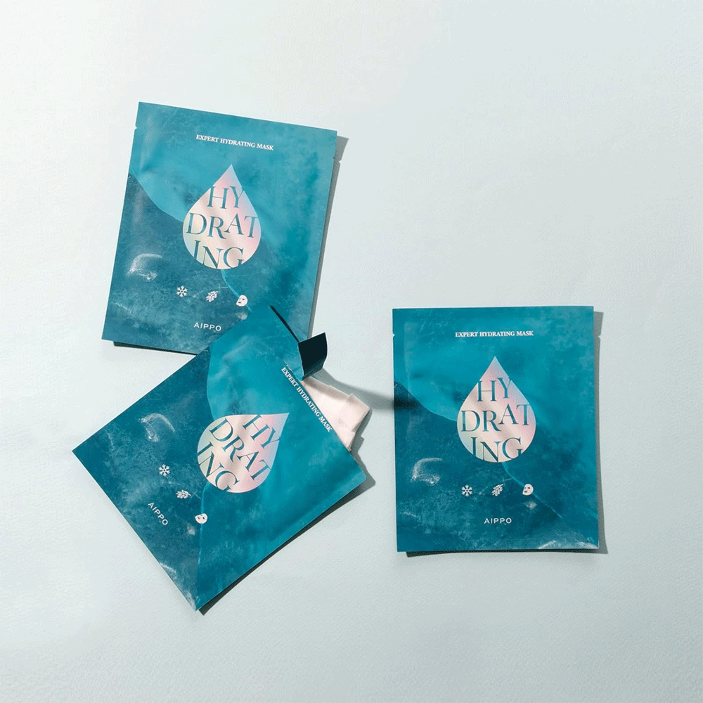 AIPPO Expert Hydrating Facial Mask 30g (5-Pack) - Deep Moisturizing Sheet Mask for Dry Skin, Perfect for Daily Skincare Routine & Spa Night
