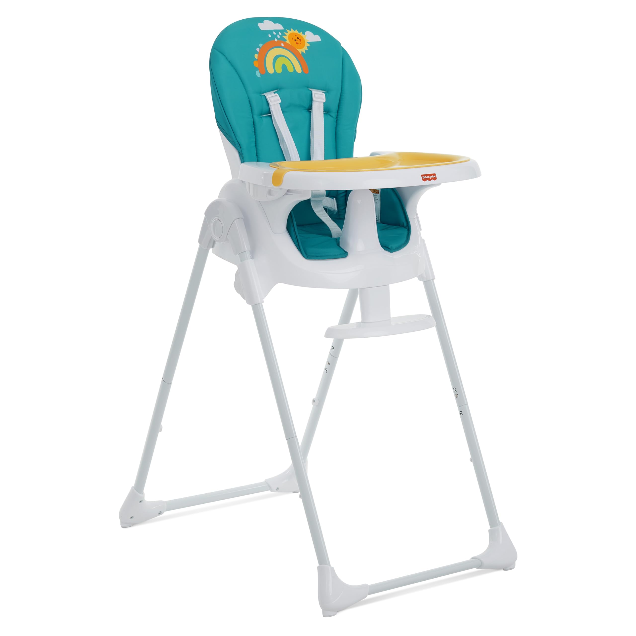 Fisher-Price by Dream On Me Tiny Bites Adjustable Baby High Chair - 7 Height Positions, Lightweight & Portable for Travel, Easy Fold & Clean - Perfect for Home, Restaurants & Outdoor Dining