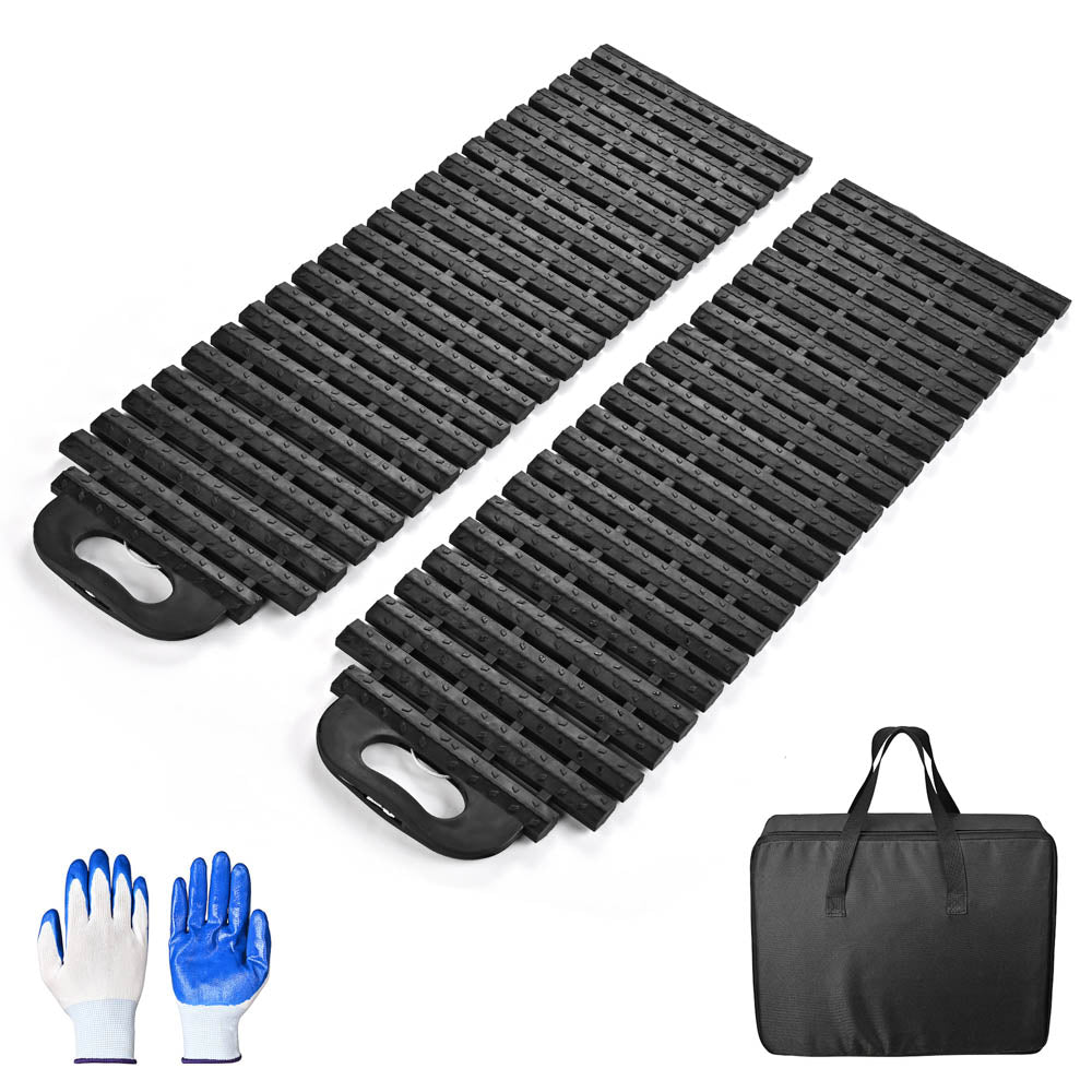 TheLAShop Heavy Duty Recovery Traction Mats for 4x4 Trucks & SUVs - Set of 2 | Off-Road Vehicle Extraction & Mud/Snow Rescue | Ideal for Jeep, Pickup & ATV Adventures