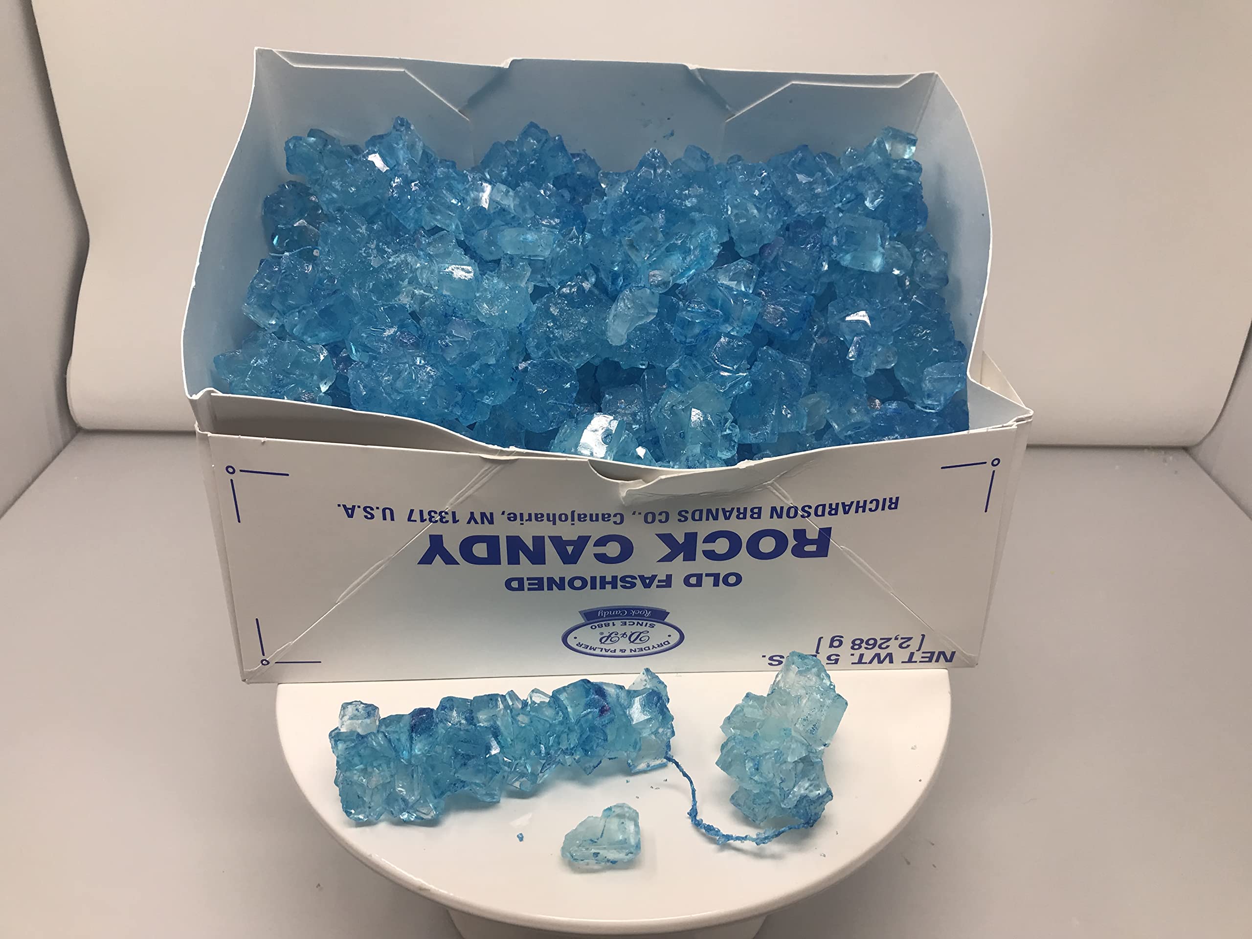 Blue Raspberry Rock Candy Strings - 5 LBS Bulk Candy for Parties, Baking & Decorations | Sweet Treats for Kids & Events