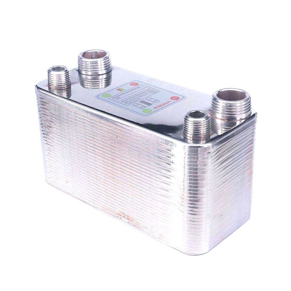32 Plate Stainless Steel Heat Exchanger - 304 Food Grade Wort Chiller for Home Brewing Beer (1.6Mpa) - Perfect for Craft Beer, Homebrew Kits & DIY Brewing Systems