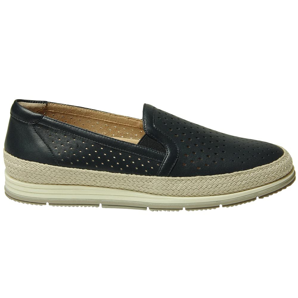 VANELi Women's Slip-On Casual Shoes - Comfortable Blue Loafers for Everyday Wear | Perfect for Work, Travel & Walking