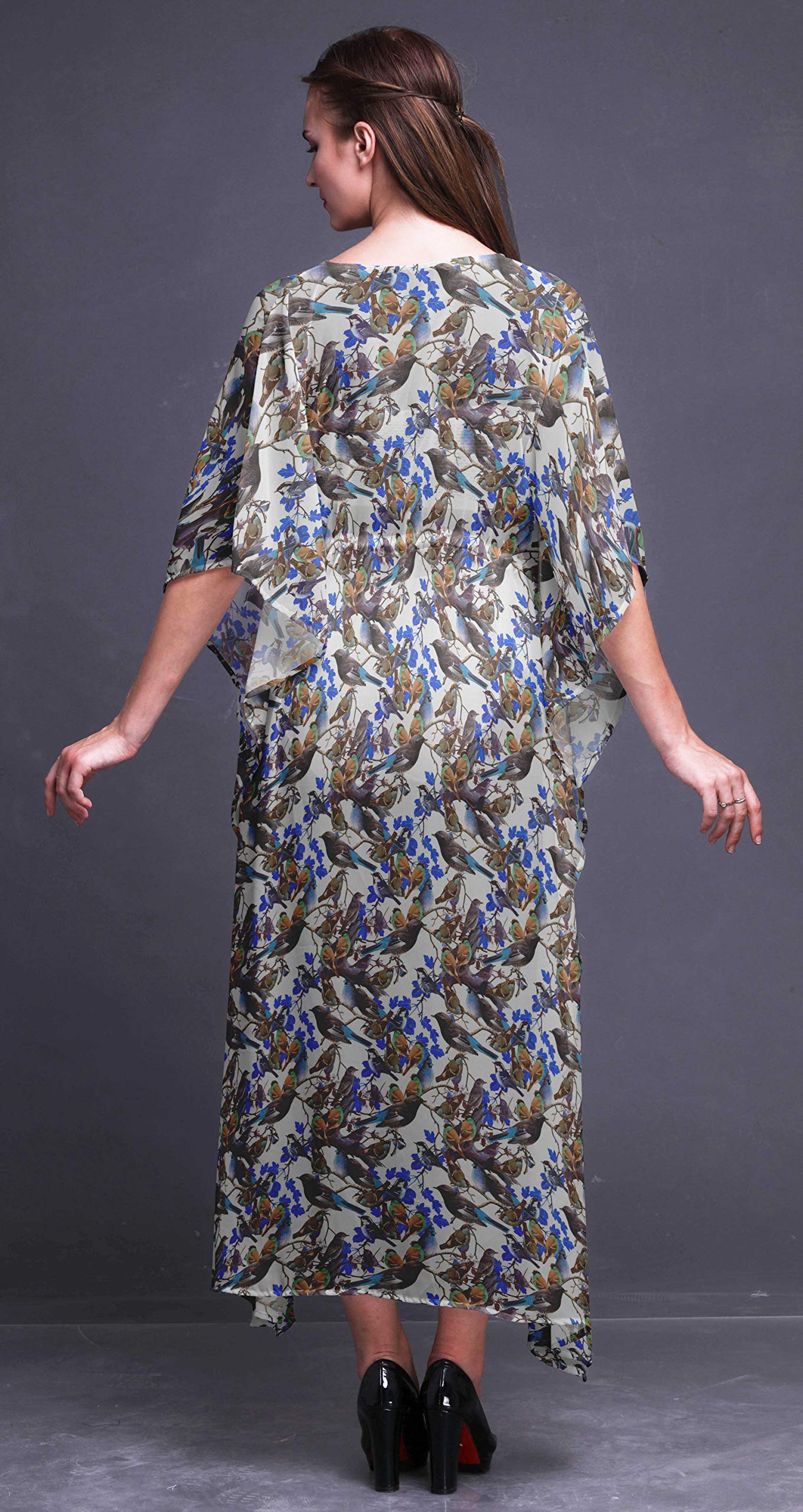 Bimba Beach Kaftan - Women's Flowy Maxi Dress & Bikini Cover Up | Summer Kimono Style Beachwear for Pool, Vacation & Resort Wear