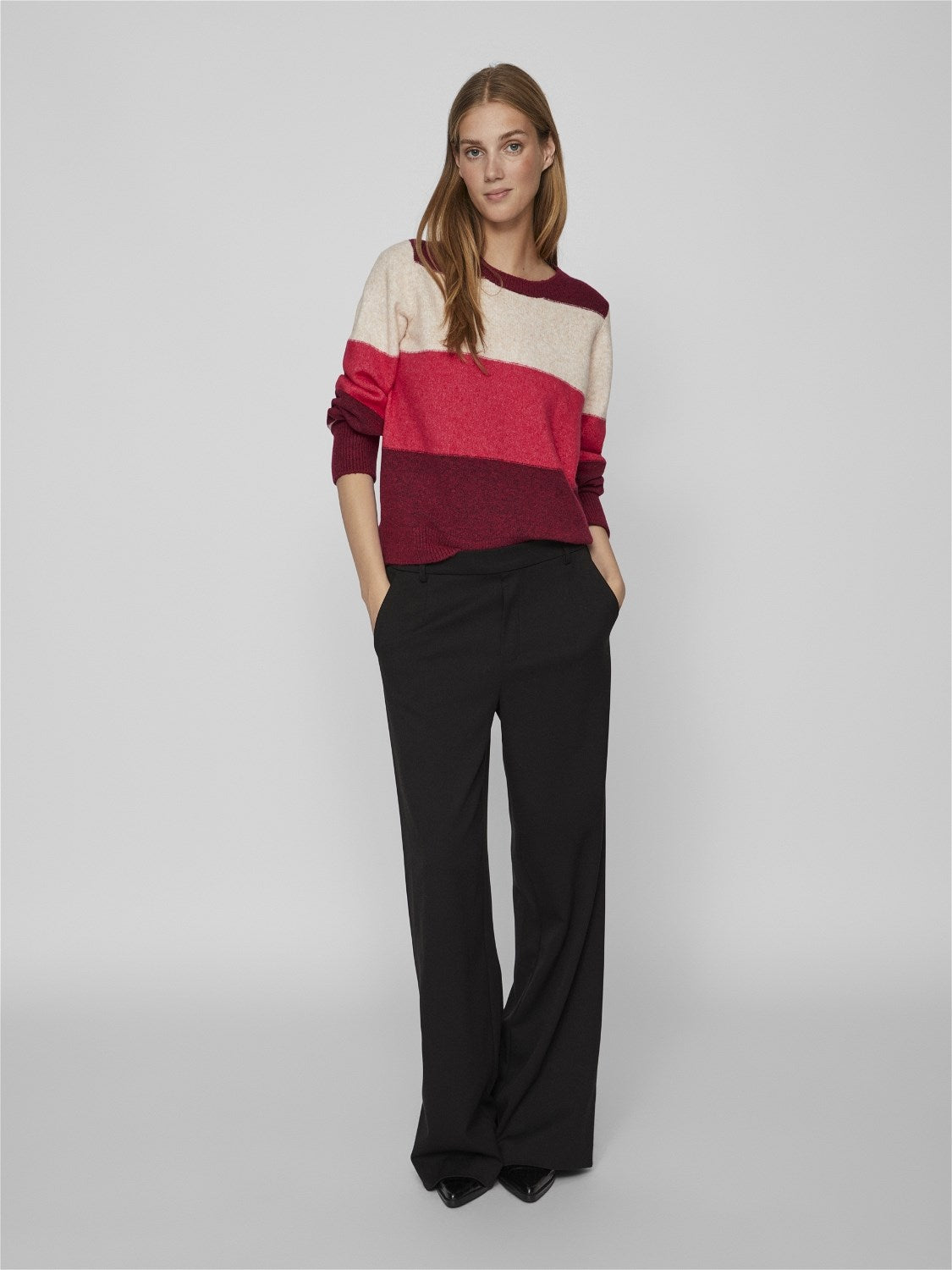 Ellie Jumper Women's Beef Red Sweater - Cozy Knit Pullover for Fall & Winter Fashion | Perfect for Casual Outfits, Office Wear and Holiday Parties