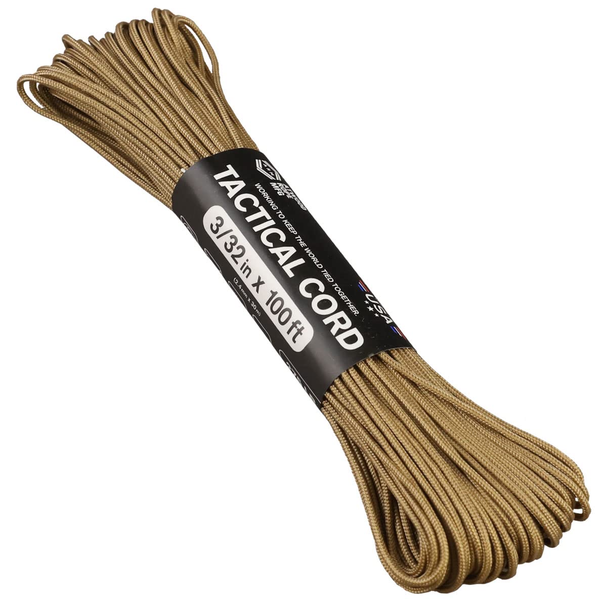 275FT Tactical Paracord - 4-Strand Nylon Survival Rope for Outdoor, Camping & DIY Crafts (Tan)