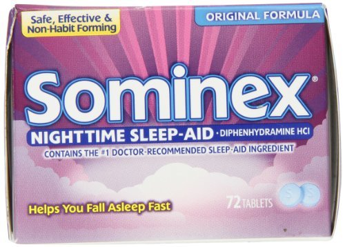Sominex Original Formula Sleep Aid Tablets, 72 Count - Non-Habit Forming Nighttime Sleep Support for Adults - Perfect for Travel, Jet Lag & Occasional Sleeplessness