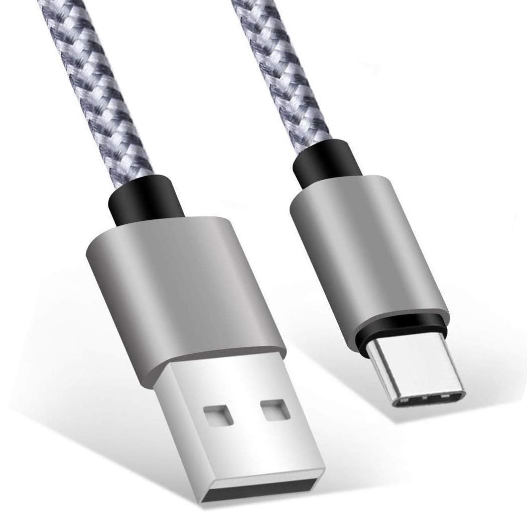 10ft USB C Cable 2-Pack - Nylon Braided Fast Charging Cord (3A) for iPhone 16/15/14/13/12, Samsung Galaxy S25/S24/S23/S22, iPad Pro - Durable USB to USB-C Charger for Home, Office & Travel