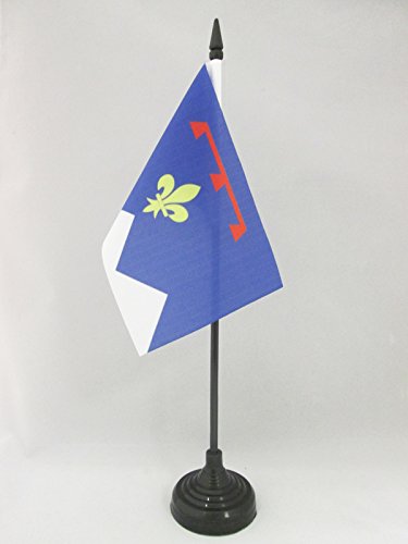 AZ FLAG French Alpes-de-Haute-Provence Mini Table Flag 4x6 Inches (15x10 cm) with Black Plastic Stick & Base - Perfect for Office Desk, Home Decor, and International Events